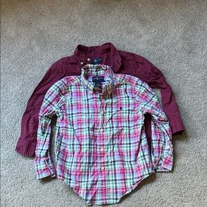 Ralph Lauren Red and Multicolor Plaid Shirts